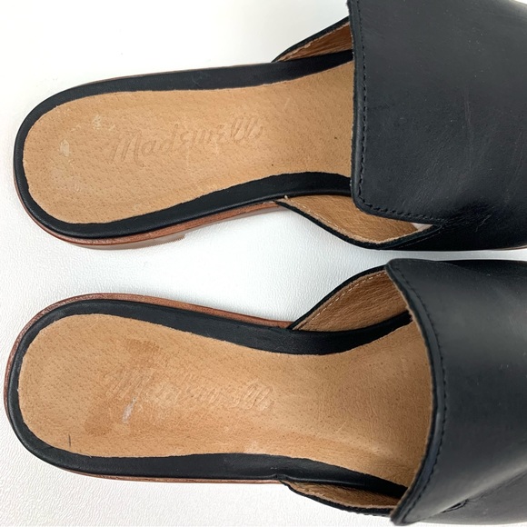 Madewell Gemma Mules Pointed Toe Black Leather Slip On Shoes Flats Loafer 5.5 - Picture 5 of 7